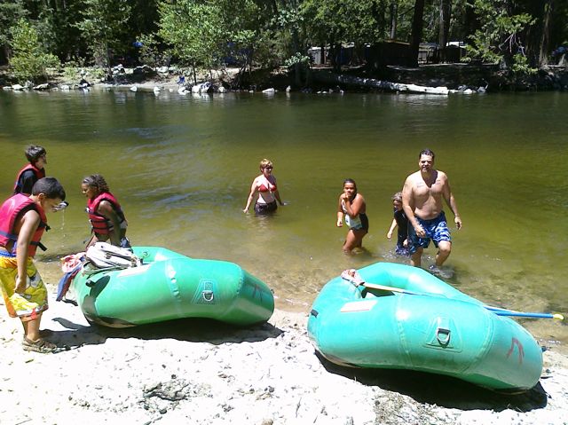 Playing on a sandbar