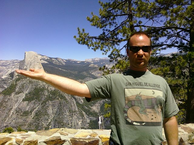 I'm holding up Half dome!