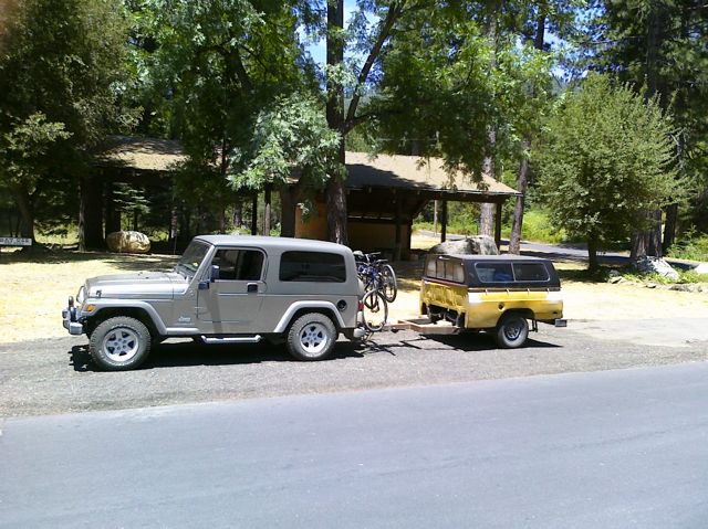 The Jeep with trailer