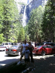 Bridal Veil falls in the background
