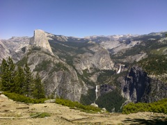 Half dome, Nevada & Vernal falls
